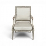 19th Century Louis XVI Painted Salon Armchair ~ Fauteuil