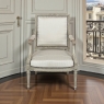 19th Century Louis XVI Painted Salon Armchair ~ Fauteuil