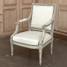 19th Century Louis XVI Painted Salon Armchair ~ Fauteuil