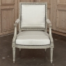 19th Century Louis XVI Painted Salon Armchair ~ Fauteuil