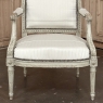 19th Century Louis XVI Painted Salon Armchair ~ Fauteuil