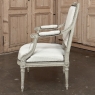 19th Century Louis XVI Painted Salon Armchair ~ Fauteuil
