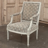 19th Century Louis XVI Painted Salon Armchair ~ Fauteuil