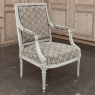 19th Century Louis XVI Painted Salon Armchair ~ Fauteuil