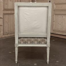 19th Century Louis XVI Painted Salon Armchair ~ Fauteuil