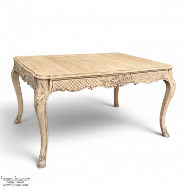 Country French Li&egrave;geois R&eacute;gence Style Stripped Oak Writing Table