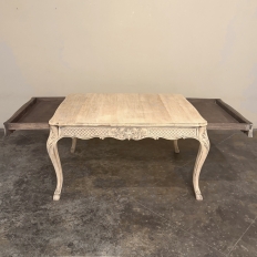 Country French Liègeois Régence Style Stripped Oak Writing Table