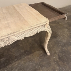 Country French Liègeois Régence Style Stripped Oak Writing Table