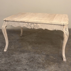 Country French Liègeois Régence Style Stripped Oak Writing Table