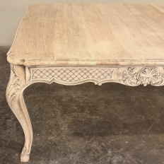 Country French Liègeois Régence Style Stripped Oak Writing Table