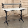 19th Century French Cast Iron Patisserie Display Table with Carrara Marble Tops
