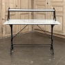 19th Century French Cast Iron Patisserie Display Table with Carrara Marble Tops