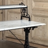 19th Century French Cast Iron Patisserie Display Table with Carrara Marble Tops