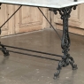 19th Century French Cast Iron Patisserie Display Table with Carrara Marble Tops