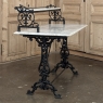 19th Century French Cast Iron Patisserie Display Table with Carrara Marble Tops