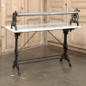 19th Century French Cast Iron Patisserie Display Table with Carrara Marble Tops