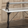 19th Century French Cast Iron Patisserie Display Table with Carrara Marble Tops