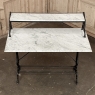19th Century French Cast Iron Patisserie Display Table with Carrara Marble Tops