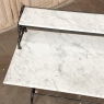 19th Century French Cast Iron Patisserie Display Table with Carrara Marble Tops