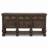 Antique French Renaissance Raised Buffet in Carved Oak