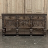 Antique French Renaissance Raised Buffet in Carved Oak