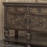 Antique French Renaissance Raised Buffet in Carved Oak