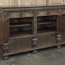 Antique French Renaissance Raised Buffet in Carved Oak