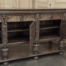 Antique French Renaissance Raised Buffet in Carved Oak