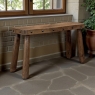 Rustic Mid-Century Brutalist Bench ~ Stool