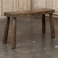 Rustic Mid-Century Brutalist Bench ~ Stool