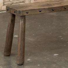 Rustic Mid-Century Brutalist Bench ~ Stool