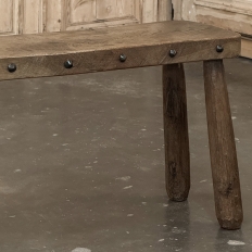 Rustic Mid-Century Brutalist Bench ~ Stool