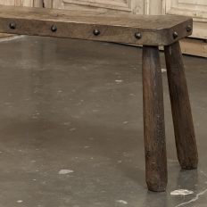 Rustic Mid-Century Brutalist Bench ~ Stool