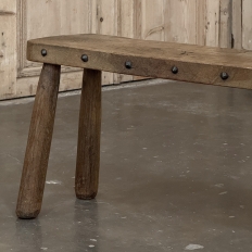 Rustic Mid-Century Brutalist Bench ~ Stool