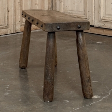 Rustic Mid-Century Brutalist Bench ~ Stool