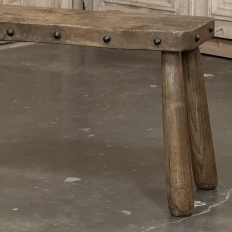Rustic Mid-Century Brutalist Bench ~ Stool