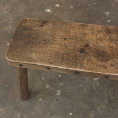 Rustic Mid-Century Brutalist Bench ~ Stool