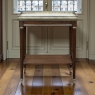 Louis XVI Mahogany Gallery Side Table with Carrara Marble Top