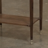 Louis XVI Mahogany Gallery Side Table with Carrara Marble Top