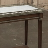 Louis XVI Mahogany Gallery Side Table with Carrara Marble Top