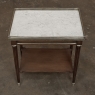 Louis XVI Mahogany Gallery Side Table with Carrara Marble Top