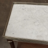 Louis XVI Mahogany Gallery Side Table with Carrara Marble Top