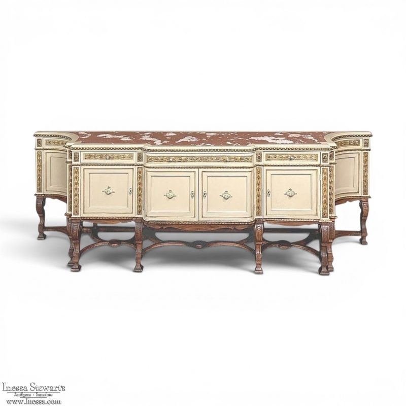 Grand Antique Italian Neoclassical ~ Baroque Painted Console ~ Buffet