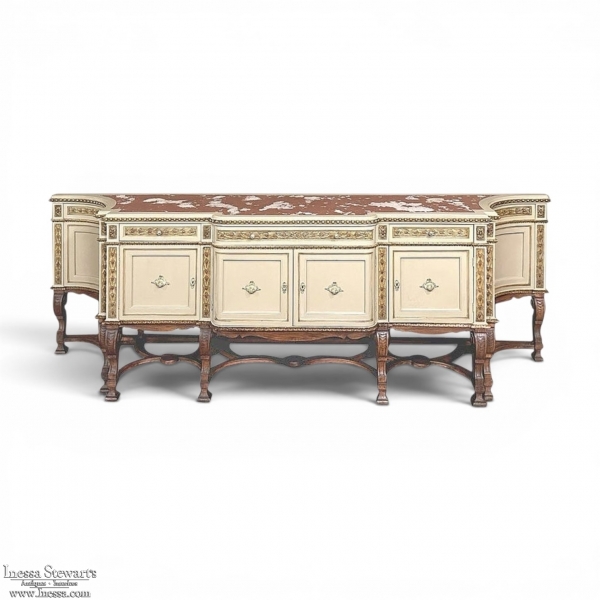 Grand Antique Italian Neoclassical ~ Baroque Painted Console ~ Buffet