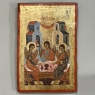 Set of Four 19th Century Russian Devotional Icons Hand Painted on Wooden Panels
