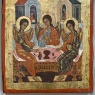 Set of Four 19th Century Russian Devotional Icons Hand Painted on Wooden Panels