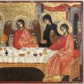 Set of Four 19th Century Russian Devotional Icons Hand Painted on Wooden Panels