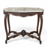 Antique French Louis XV Marble Top Center Table