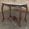 Antique French Louis XV Marble Top Center Table
