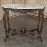 Antique French Louis XV Marble Top Center Table